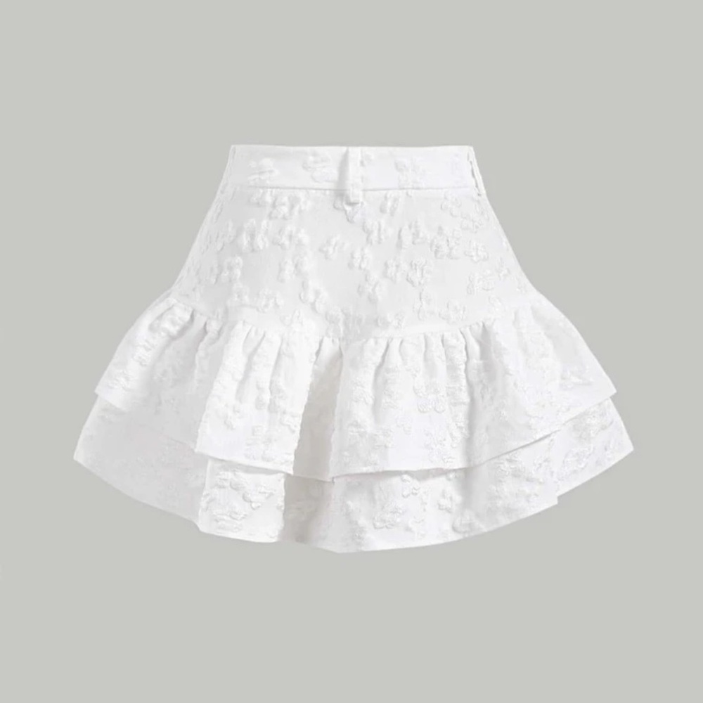 White Ruffled Skirt - Picture 2 of 4